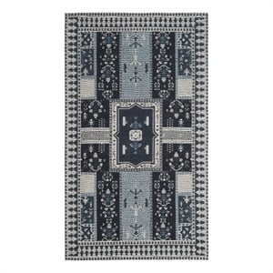 Safavieh Classic Vintage 3'-0&quot x 5'-0&quotCotton Power Loomed Rug in Navy/Light Blue