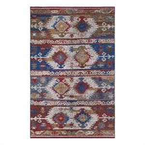Safavieh Canyon 5'-0&quot x 8'-0&quot Wool andCottonHandWovenFlatWeaveRug in Multi-Color