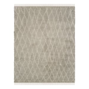 Safavieh Casablanca 8'-0&quot x 10'-0&quot Wool Hand Knotted Rug in Gray / Ivory
