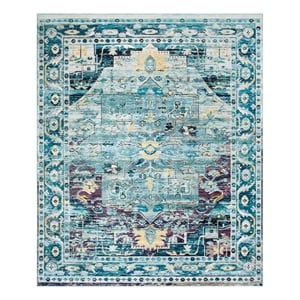 Safavieh Crystal 8'-0&quot x 10'-0&quot Power Loomed Rug in Teal / Purple