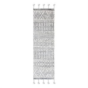 Safavieh Casablanca 2'-3&quot x 8'-0&quot Wool Hand Knotted Rug in Ivory / Navy