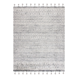 Safavieh Casablanca 8'-0&quot x 10'-0&quot Wool Hand Knotted Rug in Ivory / Navy