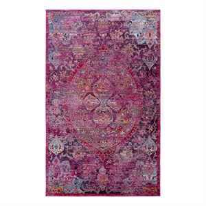 Safavieh Crystal 5'-0&quot x 8'-0&quot Power Loomed Rug in Fuscia / Purple
