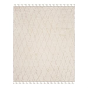 Safavieh Casablanca 8'-0&quot x 10'-0&quot Wool Hand Knotted Rug in Ivory / Beige