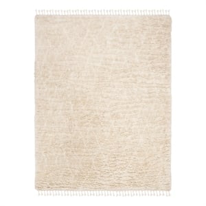 Safavieh Casablanca 8'-0&quot x 10'-0&quot Wool Hand Knotted Rug in Beige / Ivory