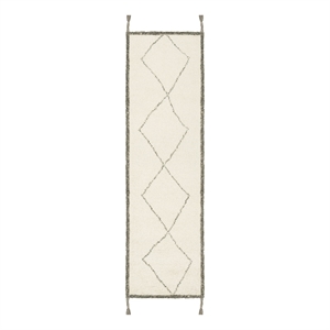Safavieh Casablanca 2'-3&quot x 8'-0&quot Wool Hand Knotted Rug in Ivory / Charcoal