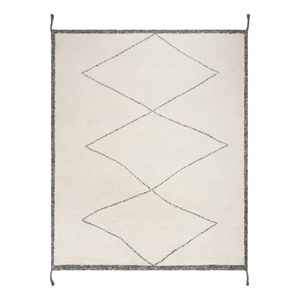 Safavieh Casablanca 8'-0&quot x 10'-0&quot Wool Hand Knotted Rug in Ivory / Charcoal