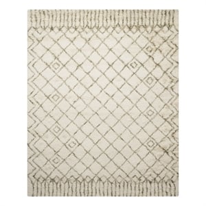 Safavieh Casablanca10'-0&quot x 14'-0&quotWool and Cotton Hand Tufted Rug in Ivory/Green