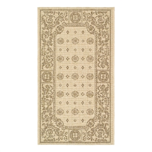 Safavieh Courtyard 2'-0&quot x 3'-7&quot Polyester Power Loomed Rug in Natural / Brown