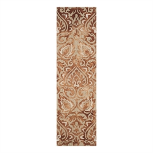 Safavieh Dip Dye 2'-3&quot x 8'-0&quot Wool Hand Tufted Rug in Copper / Beige