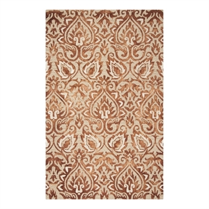 Safavieh Dip Dye 5'-0&quot x 8'-0&quot Wool Hand Tufted Rug in Copper / Beige
