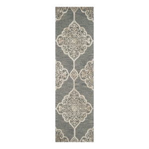 Safavieh Dip Dye 2'-3&quot x 8'-0&quot Wool Hand Tufted Rug in Slate / Beige