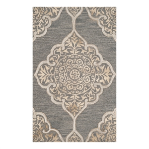Safavieh Dip Dye 3'-0&quot x 5'-0&quot Wool Hand Tufted Rug in Slate / Beige