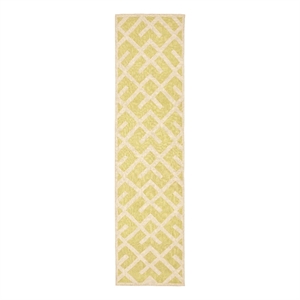 Safavieh Dhurries2'-6&quot x 10'-0&quotWool Hand Woven Flat Weave Rug inGreen/Ivory