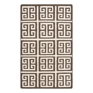 Safavieh Dhurries2'-6&quotx4'-0&quotWool Hand Woven Flat Weave Rug in Brown/Ivory