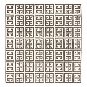 Safavieh Dhurries7'-0&quotx7'-0&quotWool Hand Woven Flat Weave Rug in Brown/Ivory