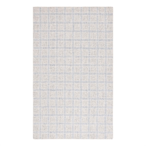 Safavieh Ebony 3'-0&quot x 5'-0&quot Wool Hand Tufted Rug in Silver / Ivory