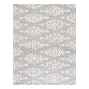 Safavieh Ebony 6'-0&quot x 9'-0&quot Wool and Cotton Hand Tufted Rug in Ivory / Gray