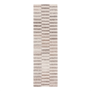 Safavieh Ebony 2'-3&quot x 8'-0&quot Wool and Jute Hand Tufted Rug in Beige / Ivory