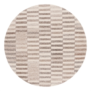 Safavieh Ebony 6'-0&quot x 6'-0&quot Wool and Jute Hand Tufted Rug in Beige / Ivory