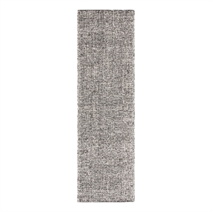 Safavieh Ebony 2'-3&quot x 8'-0&quot Wool and Jute Hand Tufted Rug in Black / Ivory