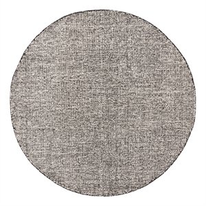 Safavieh Ebony 6'-0&quot x 6'-0&quot Wool and Jute Hand Tufted Rug in Black / Ivory
