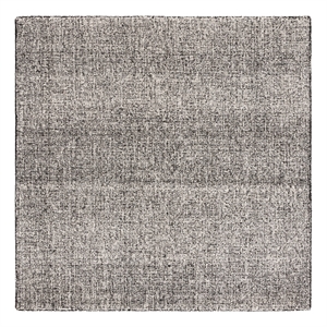 Safavieh Ebony 6'-0&quot x 6'-0&quot Wool and Jute Hand Tufted Rug in Black / Ivory