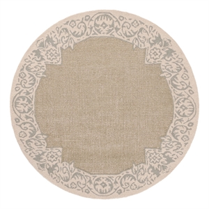 Safavieh Ebony 6'-0&quot x 6'-0&quot Wool and Cotton Hand Tufted Rug in Beige / Green