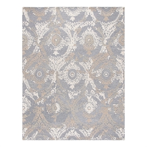 Safavieh Ebony 6'-0&quot x 9'-0&quot Wool and Cotton Hand Tufted Rug in Gray / Ivory