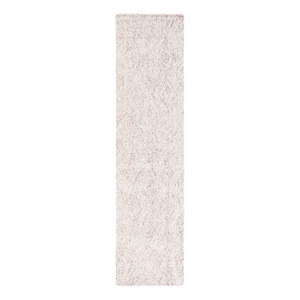 Safavieh Ebony 2'-3&quot x 9'-0&quot Wool and Cotton Hand Tufted Rug in Rust / Beige
