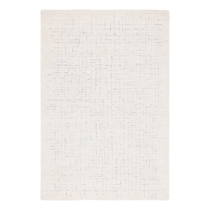 Safavieh Ebony 4'-0&quot x 6'-0&quot Wool and Cotton Hand Tufted Rug in Ivory / Navy