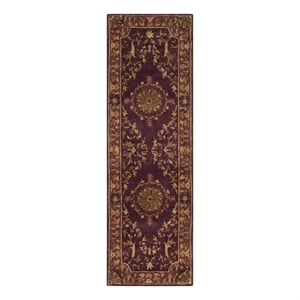 Safavieh Empire 2'-6&quot x 12'-0&quot Wool Hand Tufted Rug in Burgundy