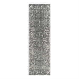 Safavieh Evoke 2'-2&quot x 13'-0&quot Power Loomed Rug in Gray / Ivory