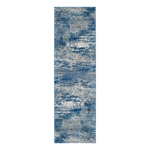 Safavieh Evoke 2'-2&quot x 13'-0&quot Power Loomed Rug in Navy / Ivory