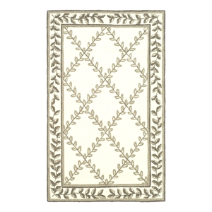 Safavieh Easy Care 3'-0&quot x 5'-0&quot Hand Hooked Rug in Ivory / Sage