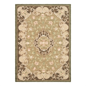 Safavieh Easy Care 8'-0&quot x 8'-0&quot Hand Hooked Rug in Beige / Brown