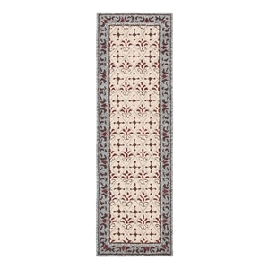 Safavieh Easy Care 2'-6&quot x 8'-0&quot Hand Hooked Rug in Beige / Red