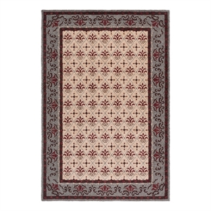 Safavieh Easy Care 4'-0&quot x 6'-0&quot Hand Hooked Rug in Beige / Red
