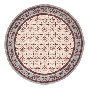 Safavieh Easy Care 6'-0&quot x 6'-0&quot Hand Hooked Rug in Beige / Red