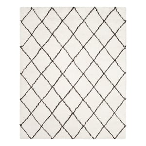 Safavieh Flokati 6'-0&quot x 9'-0&quot Wool Hand Tufted Rug in Ivory / Brown