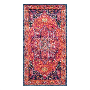 Safavieh Evoke 2'-2&quot x 4'-0&quot Power Loomed Rug in Fuscia / Orange