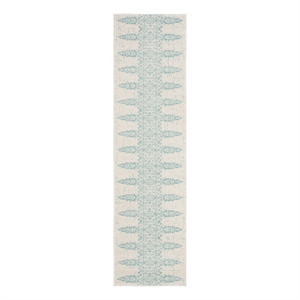 Safavieh Evoke 2'-0&quot x 8'-0&quot Jute and Polyester Power Loomed Rug in Ivory / Teal