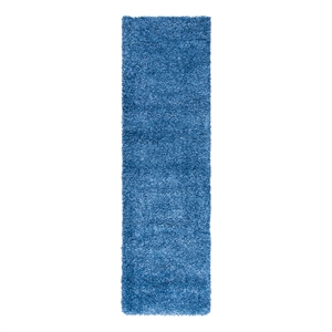 Safavieh Evolution Shag 500 2'-2&quot x 8'-0&quot Jute Power Loomed Rug in Blue