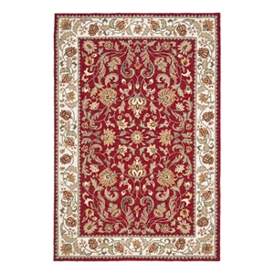 Safavieh Easy Care 8'-0&quot x 8'-0&quot Hand Hooked Rug in Red / Ivory