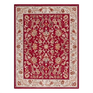 Safavieh Easy Care 9'-0&quot x 12'-0&quot Hand Hooked Rug in Red / Ivory