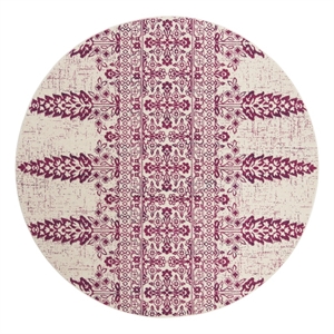 Safavieh Evoke 6'-7&quot x 6'-7&quot Jute and Polyester Power Loomed Rug in Ivory/Fuscia