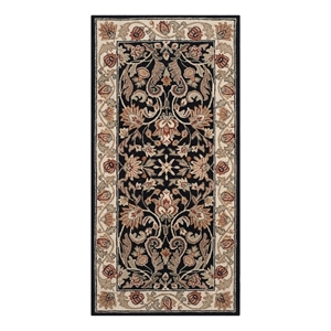 Safavieh Easy Care 3'-0&quot x 6'-0&quot Hand Hooked Rug in Black / Ivory