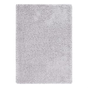 Safavieh Flokati Shag 900 5'-3&quot x 7'-6&quot Polyester Power Loomed Rug in Silver