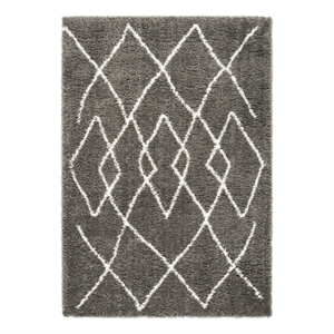 Safavieh Flokati Shag900 5'-3&quotx7'-6&quotPolyester Power Loomed Rug in Charcoal/Ivory