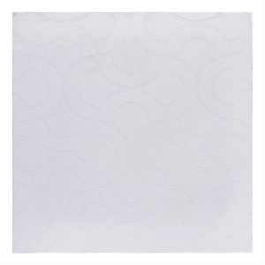 Safavieh Faux Rabbit Fur 800 6'-0&quot x 6'-0&quot Polyester Power Loomed Rug in Ivory